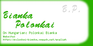 bianka polonkai business card